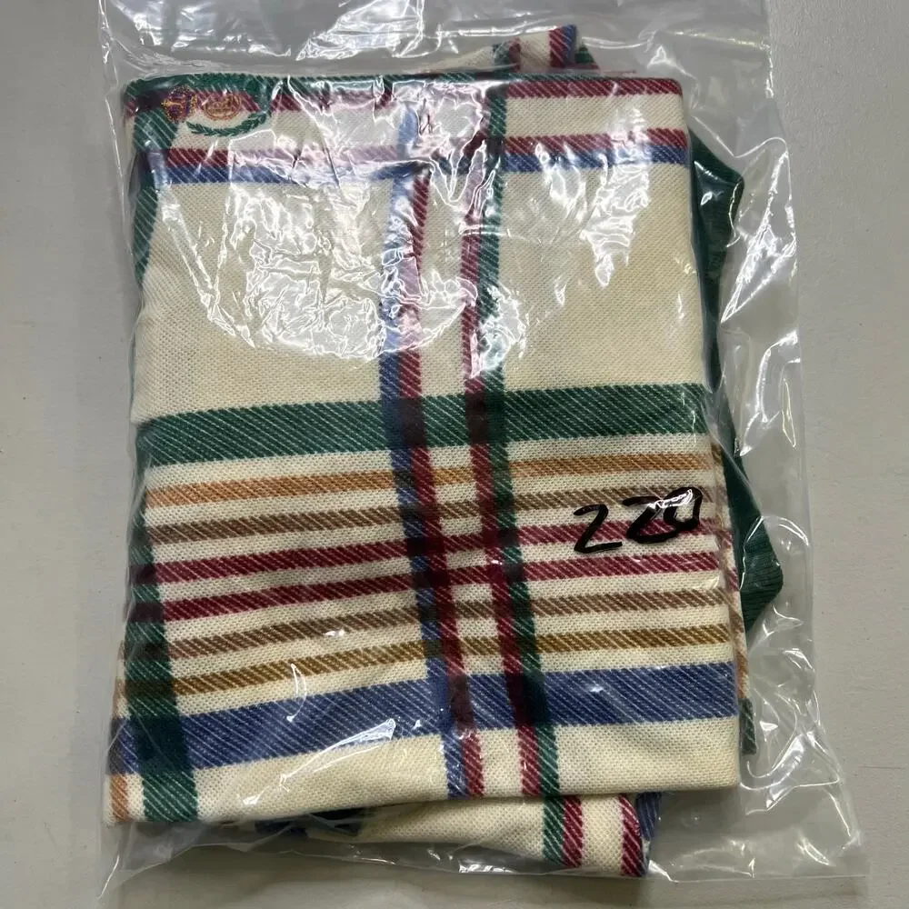 Vintage Chaps Ralph Lauren Polo‎ Shirt Men's M Plaid Tartan Preppy Crest Logo